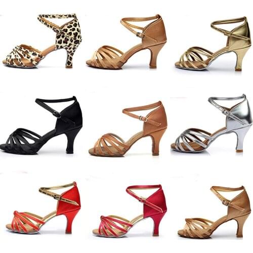 Hot Selling Womens Tango/Ballroom/Latin Dance Dancing Shoes Heeled Salsa Professional Dancing Shoes For Girls Ladies 5cm