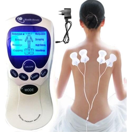 4 Electrode Health Care Tens Acupuncture Electric Therapy Massage Machine pad Pulse Body Slimmming Apparatus Massager