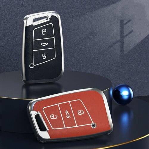 Soft TPU Car Key Cover Case for Skoda Superb A7 For Volkwagen Passat B8 VW Golf Gte Car Styling Accessorise Ring