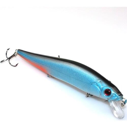 2015 New Minnow 14cm 23g Fishing Lure hard bait Artifical bait with 3 fishing hooks fishing tackle Lure 3D eyes peche