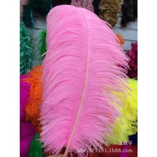 Wholesale!100pcs 25-30cm/10-12inch pink ostrich plumes feather cheap feathers ostrich feather wedding table decoration