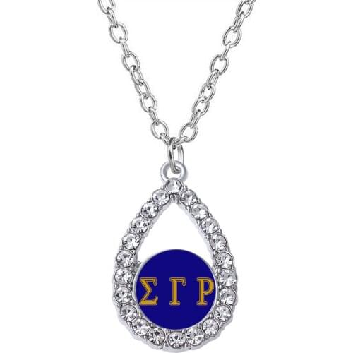 Hot popular Greek society SIGMA GAMMA RHO label charm necklace FIT campus sorority gift souvenir jewelry necklace