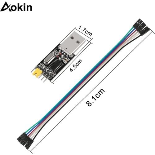CP2102 USB 2.0 To UART TTL 6PIN Module Serial Converter With Dupont Cables Support Windows 2000/XP OS9 Linux 2.40 For Arduino