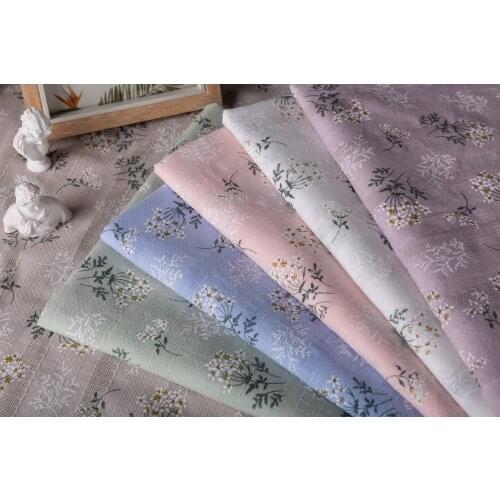 Jacquard Embroidery Cotton Fabric By The Meter Japanese Printed Daisy Dress Skirt Clothing Fabrics Brocade for Sewing Per Diy