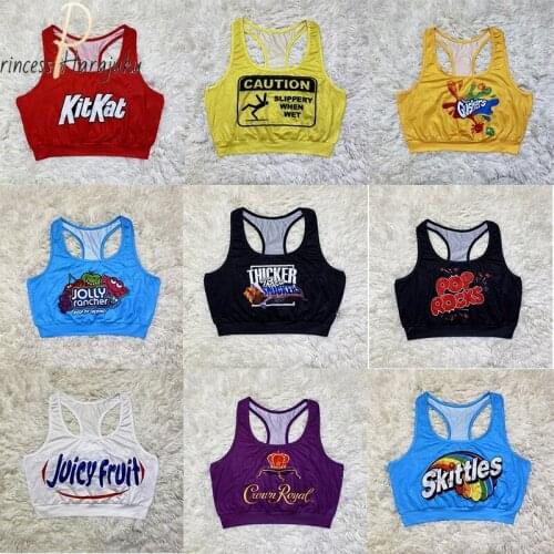 S-3XL Women Fashion Summer Camis Solid Printed Crop Top Female Casual Tank Tops Sleeveless Cool Streetwear Club Clothes Vest