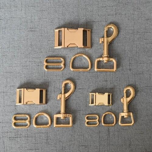 1 Set 15mm 20mm 25mm Pet Dog Collar Paracord Metal D Ring Slider Belt Loop Breakaway Release Buckle Handmade Accessory Harness