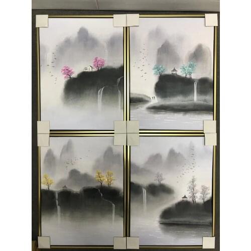 100% Hand Painted Modern Chinese Landscape Oil Painting on Canvas Abstract Canvas Painting Wall art Picture for Home Decoration