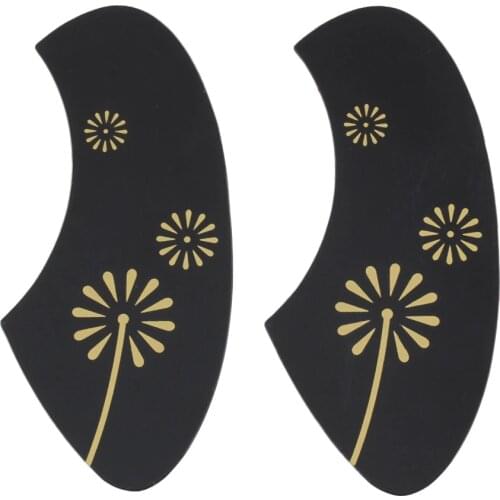 2x Black 23 inch Ukulele Pickguard Scratch Plate w/Gold Firework Pattern