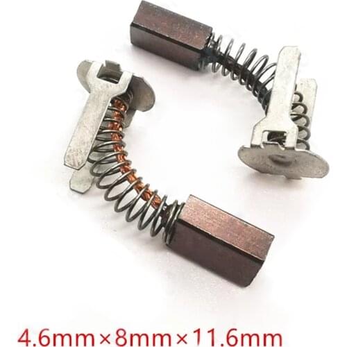 2PCS Motor Carbon Brushes 4.6x8x11.6mm For Bosch GSB 180-LI GSR 180-LI GSR140-LI GSB140-LI GSR18V-21 1607000CZ1