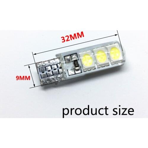 200Pcs Wholesale T10 Silicone Case 6 SMD 5630 LED Car Dome Light W5W 194 LED Clearance Lamp 5730 LED Wedge Lamp Parking Bulb 12V