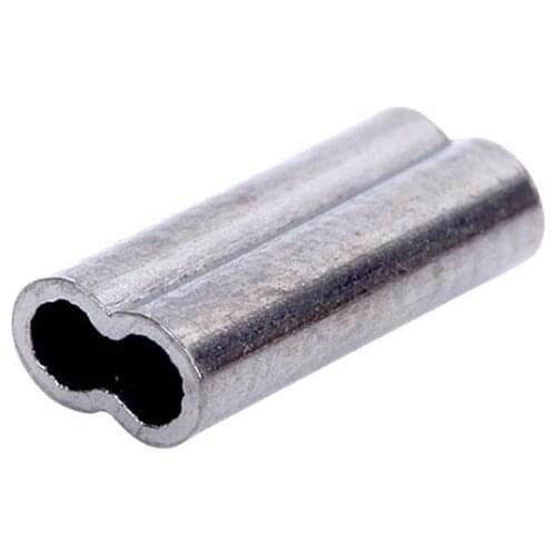 30-300pcs/lot Double Oval Copper Tube Fishing Line Crimping Sleeves Copper Tube Wire Pipe Crimp Sleeves Connector Fishing Tackle