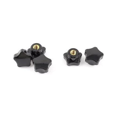 5Pcs M8 Female Thread 30mm Plastic Star Head Clamping Nuts Knob Grip Handle