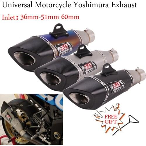 51mm 60mm Universal Motorcycle Yoshimura R11 Exhaust Pipe Escape Modified Muffler For R1 MT-09 Ninja250 Ninja400 Z1000 CBR1000RR