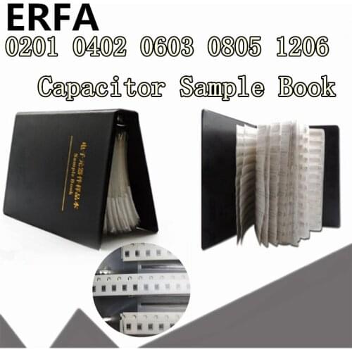 80/90/92values X50pcs 25pcs 0201 0402 0603 0805 1206 Capacitor Sample Book 0.5pF~10uF SMD Chip Capacitors Assortment Kit