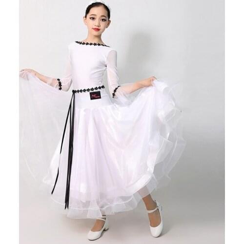 Latin ballroom dress girls flamenco dress modern dance costumes for kids waltz dress kids ballroom costumes dancewear dress