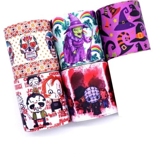 Free shipping 50 yard cartoon printed grosgrain ribbon 32324