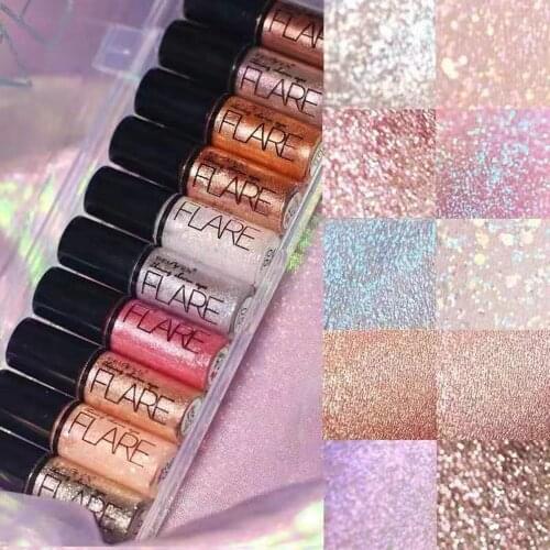 Shiny Eye Liners Cosmetics Women Makeup Silver Rose Gold Color Liquid Glitter Eyeliner Charming Long Lasting Metallic Eye Liner