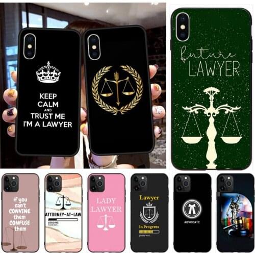 Law Student Lawyer Judge Accessories Phone Cases For iphone 12 11 Pro Max Mini XS Max 8 7 6 6S Plus X 5S SE 2020 XR Cover