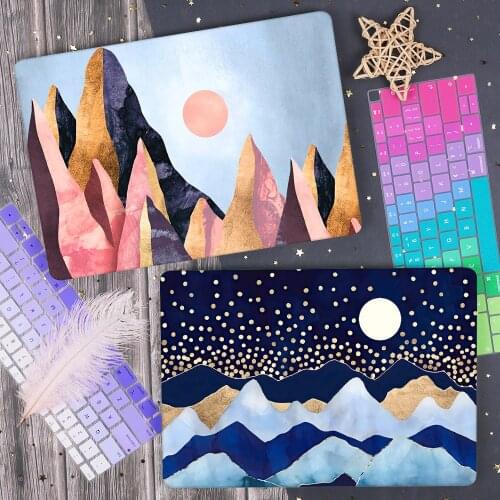 Laptop Case For MacBook Air 13 M1 A2337 A2179 A1932 Abstract Sun Printed Plastic Hard Cover For Mac Pro Retina 12 13 15 16 A2338