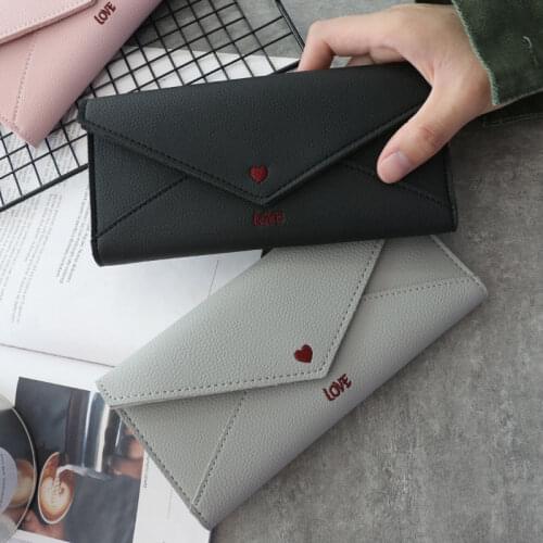Long Womens Wallet Purses Luxury Love Heart Wallets For Ladies Girl Money Pocket Card Holder Female Wallets Phone Clutch Bag