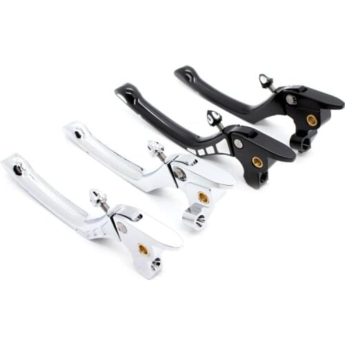 For Harley 2017 2018 2019Touring street road glide FLHT FLHX FLHR Black chromed Contrast Cut Regulator Clutch & Brake Lever Set