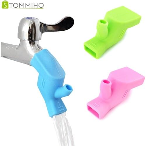 STOMMIHO Elastic Adjustable Faucet Extenders Silicone Material 1PC Faucet Nozzle Extender Bathroom Sink Kitchen Accessories