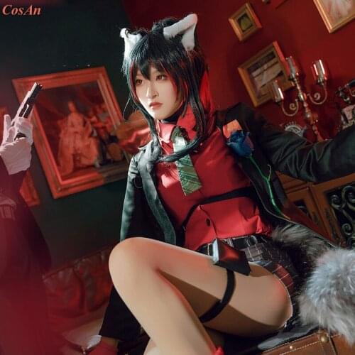 Game Arknights Texas Cosplay Costume Fashion Handsome Combat Uniform Full Set Female Role Play Clothing XS-XL The High Quality