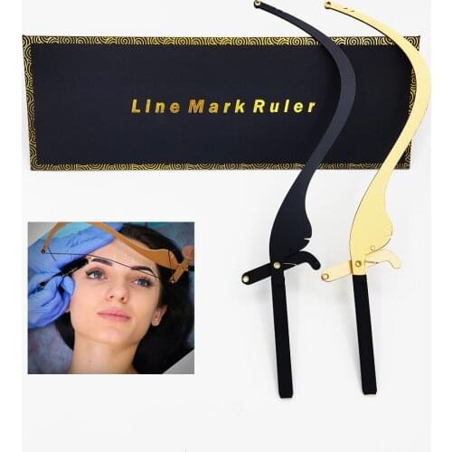 Microblading Bow arrow line ruler semi-permanent Eyebrow positioning measuring tools stencil tattoo accessories line Mark rulers