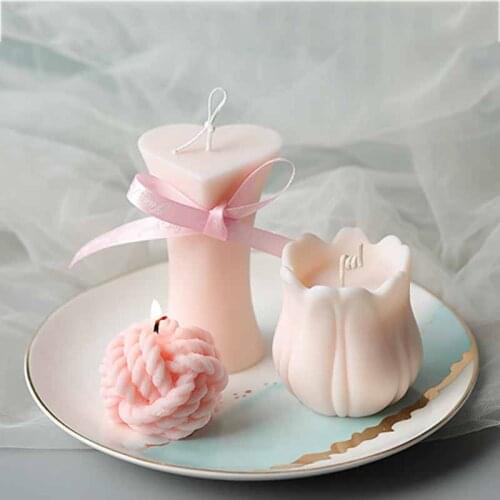 1 Pcs Diy Candle Making Tool Heart Silicone Candle Mold Ornaments Decoration Scented Candle Diy Plaster Mold Wedding Decoration