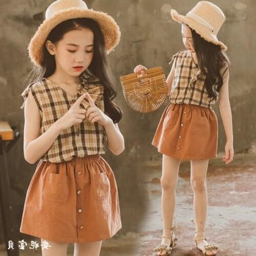 Fashion kids clothes girls summer clothing set for children 2pieces tracksuit 2Y to 8Y baby girl outfits set Tops +Shorts sets