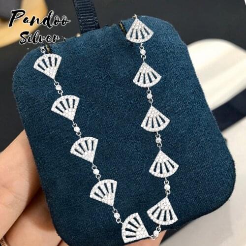 Fashion Charm Sterling Silver Original 1:1 Copy,Silver Multi Flamenco Adjustable Necklace For Women Jewelry With Logo