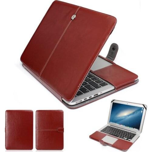 Fashion PU Leather Laptop Case For Apple Macbook Pro Air Retina Touch Bar 11 12 13 15 inch Ultrabook Notebook Cover bag A2159