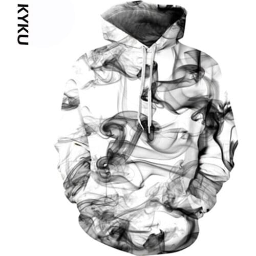 KYKU Funny 3d Printed Sweatshirts Smog Forest Galaxy Hoodies Men Women Casual Tracksuits Fashion Anime Animal 3d Hoodie
