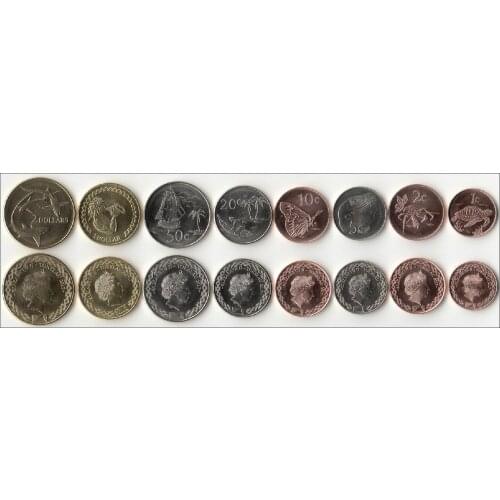 Tokelau Islands 8 Pieces Set Coins Oceania New Original Coin Collectible Edition Real Rare Unc Commemorative 2017 Edition