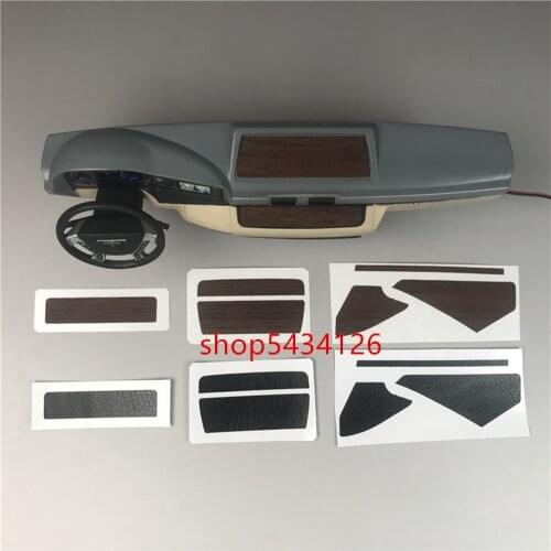 Cab Interior Wood Grain Decoration Stickers For 1/14 Rc Tamiya Scania R620 MAN TGX BENZZ 1851 3363 Tractor Trailer Truck Parts