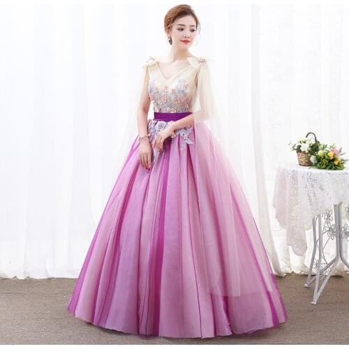 Real bowknot shoulder veil embroidery flowers ball gown lovely gown Sissi princess dress Victorian /Marie/customs making