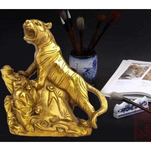New Pure copper ingot uphill tiger ornaments lucky home handicraft decoration