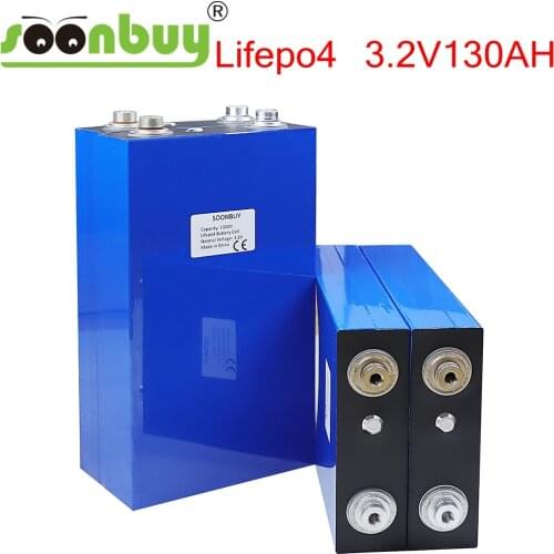 New 3.2V 130Ah Lifepo4 Battery 6C Continuous High Discharge Rechargeable High Power Batteries Tax Free