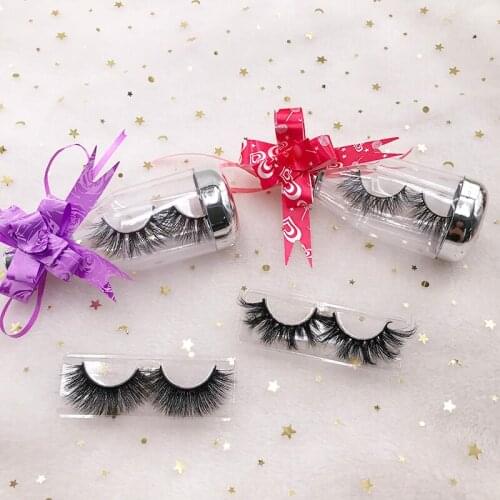 Regular 3D Mink Eyelashes with Clear Bottle Box Mixed Styles 18-22mm Natural Lashes