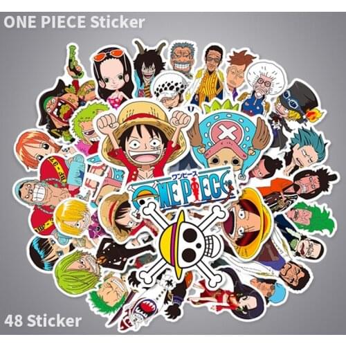 One piece stickers Trunk use car use usa paster Skate 48 in type kids favorite japanese Comic and Animation