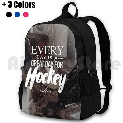 A Great Day For Hockey Outdoor Hiking Backpack Riding Climbing Sports Bag Great Day Hockey Ice Hockey Outdoor Sakte Rink Winter