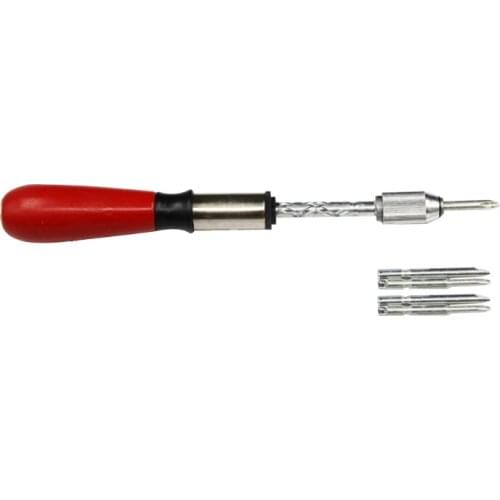 Push-Pull Ratchet Screwdriver Semi-Automatic Adjustment Sp-iral Ratchet Screwdriver Red+Yellow Easy Disassembly