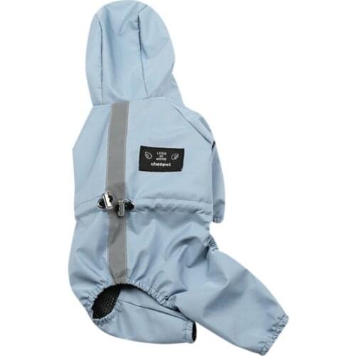 Pet Fashion Reflective Dog Raincoat Waterproof Jacket Outer Clothes Small Medium-sized Dog Hoodie Pet Supplies