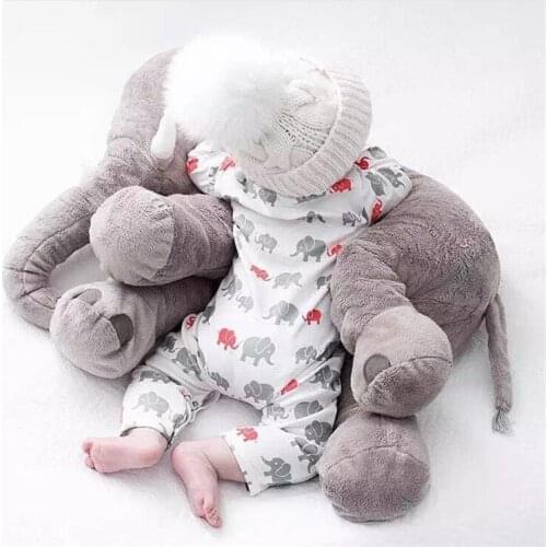 Elephant Plush Baby Pillow Car Seat Sleep Soft Sleep Nursing Pillow Crib Foldable Baby Bed Protects Child Mattresses Cart 60c