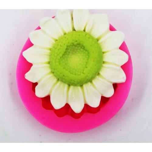 Silicone Soap Mold shape Sunflower Mould Craft Art Silicone 3D Soap Mold Craft Molds DIY Handmade Candle Molds S586