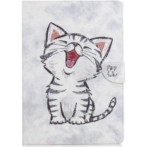 Stand Tablet Case For Huawei MediaPad T3 10 AGS-W09 AGS-L09 AGS-L03 9.6" Funda Cat Animal Pattern Fashion Flip Skin Caqa + Pen