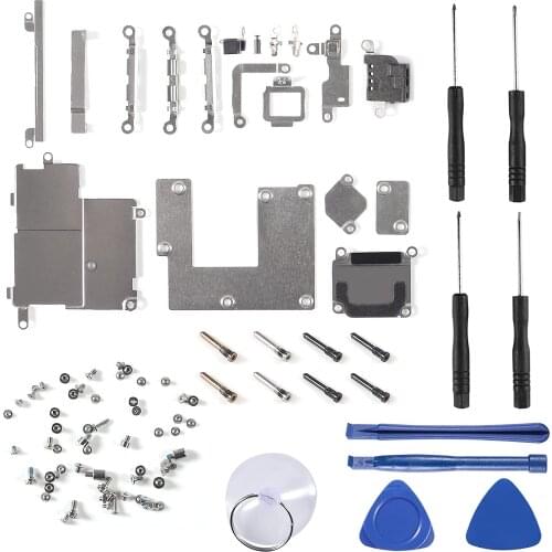 Inner Accessories for iPhone 11 x xr max xr 8 7 plus In side Small Metal Parts Holder Bracket Shield Plate Set Kit + Full screw