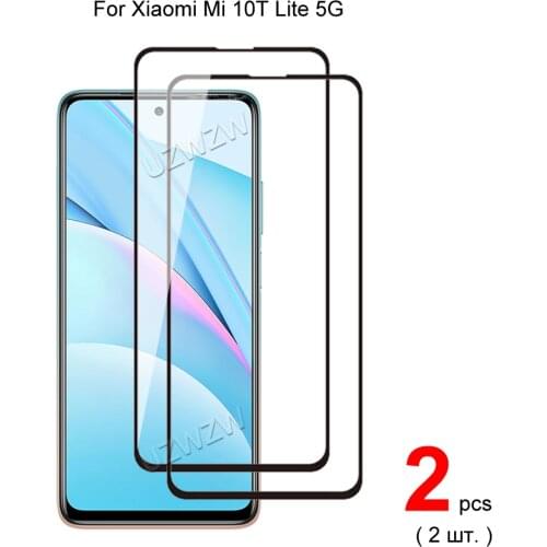 2pcs For Xiaomi Mi 10T Lite 5G Full Cover Tempered Glass Screen Protector Protective Glass Guard