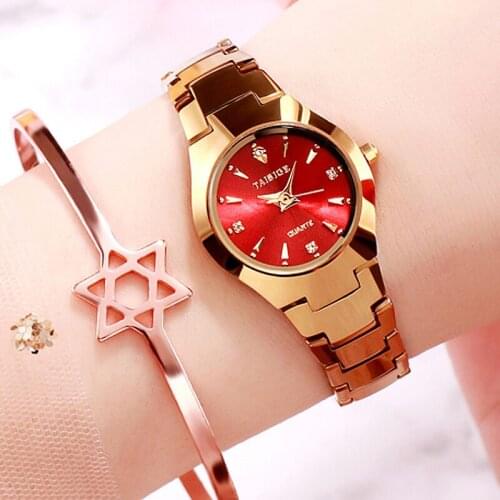 2020 Quartz Gold Women Watches Tungsten Steel Luxury Diamond Bracelet Wrist Watch Lady Female Clock montre femme zegarek damski