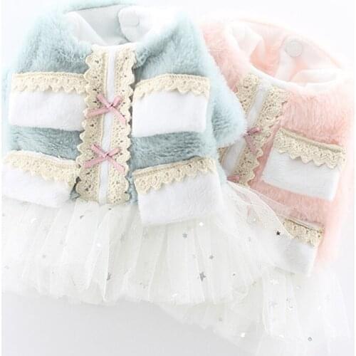 Puppy Pet Dogs Clothes Winter Girl Dog Dress Sweetly Princess Skirt Yorkie Chihuahua Poodle Schnauzer Bichon Clothing Costume